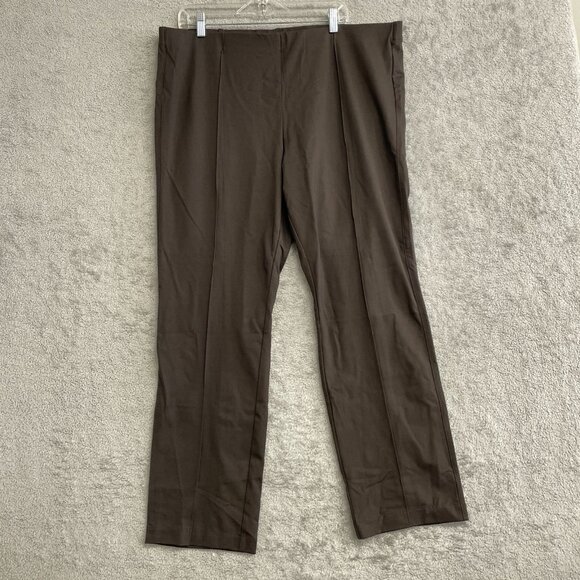 NEW Banana Republic Women's XXL Ponte Pant Brown Pullon Slim Leg Stretched - Picture 4 of 10